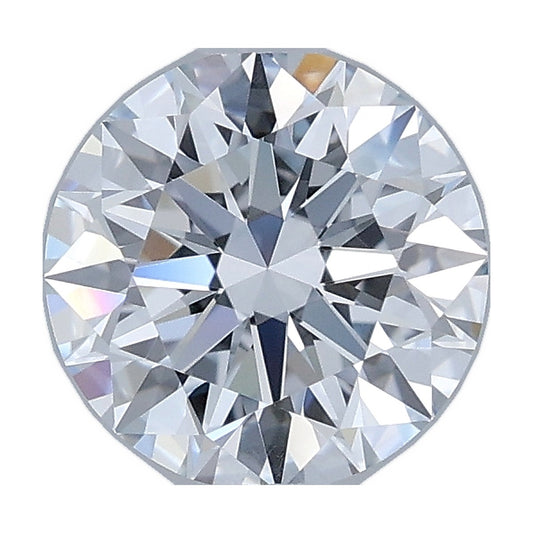 1.00 ct round lab-grown diamond, G color, VVS2 clarity, IGI certified, still from its 360° video