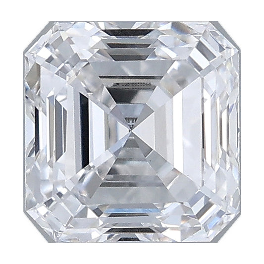 1.01 ct asscher lab-grown diamond, E color, VVS2 clarity, IGI certified, still from its 360° video