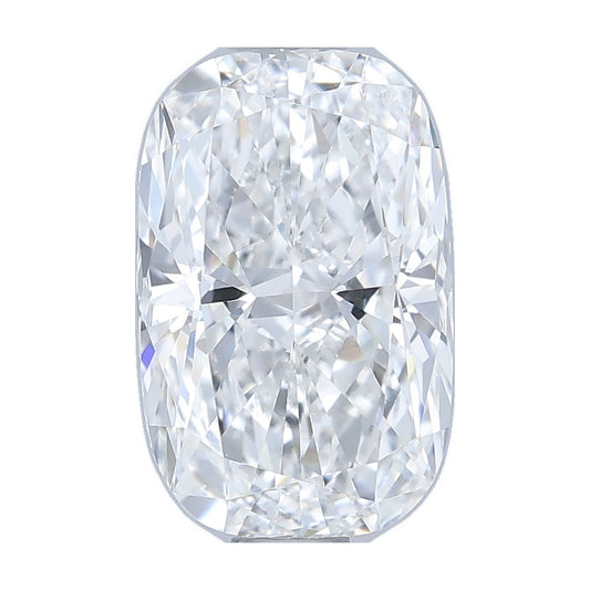 1.01 ct elongated cushion lab-grown diamond, D color, VS1 clarity, IGI certified, still from its 360° video