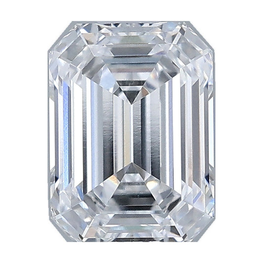1.01 ct emerald lab-grown diamond, D color, VS1 clarity, IGI certified, still from its 360° video