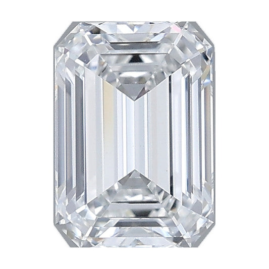 1.01 ct emerald lab-grown diamond, D color, VVS2 clarity, IGI certified, still from its 360° video