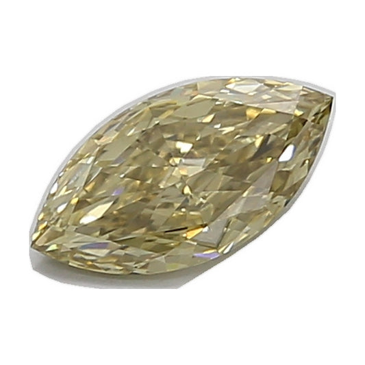 1.01 ct marquise lab-grown diamond, fancy grey yellow, VS1 clarity, IGI certified, still from its 360° video