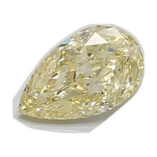 1.01 ct pear lab-grown diamond, fancy yellow, VS2 clarity, IGI certified, still from its 360° video