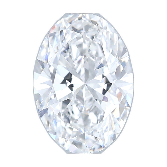 1.01 ct oval lab-grown diamond, D color, VS2 clarity, IGI certified, still from its 360° video