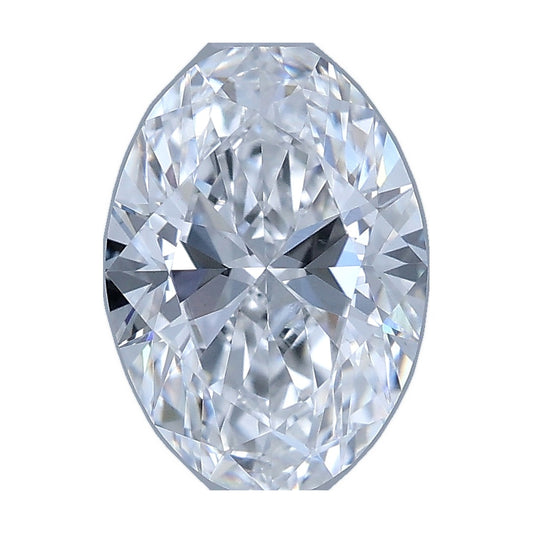 1.01 ct oval lab-grown diamond, D color, VS2 clarity, IGI certified, still from its 360° video