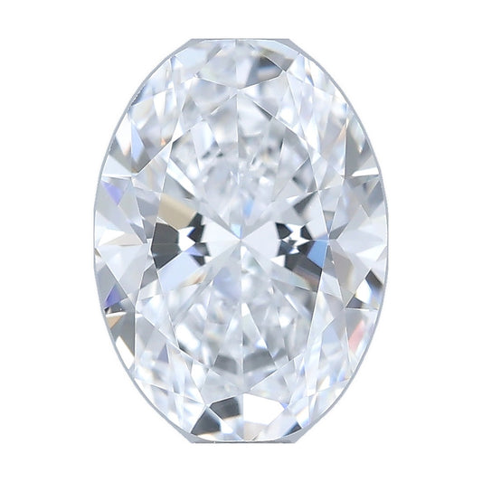 1.01 ct oval lab-grown diamond, D color, VVS2 clarity, IGI certified, still from its 360° video