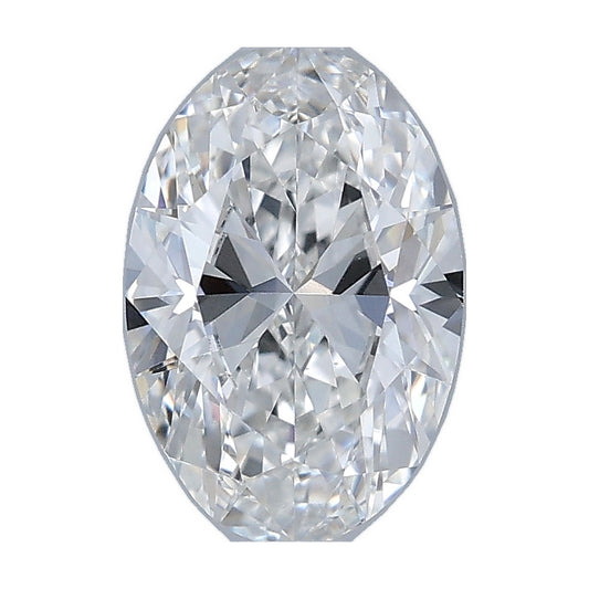 1.01 ct oval lab-grown diamond, E color, VS2 clarity, IGI certified, still from its 360° video