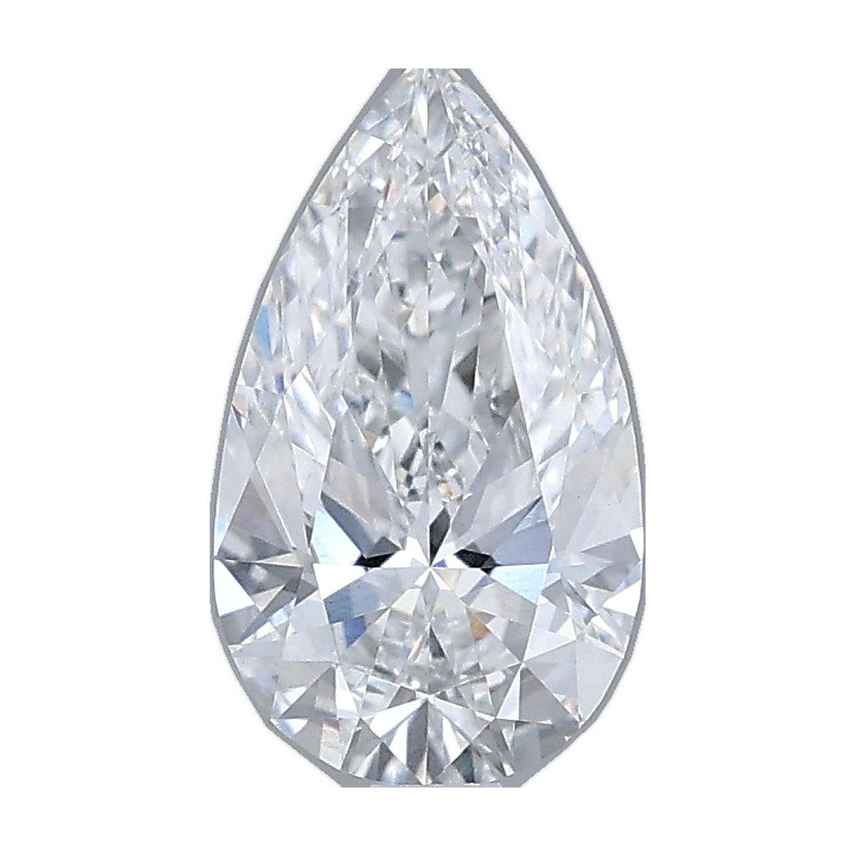 1.01 ct pear lab-grown diamond, D color, VS1 clarity, IGI certified, still from its 360° video