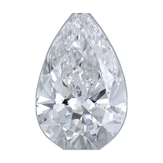 1.01 ct pear lab-grown diamond, D color, VS2 clarity, IGI certified, still from its 360° video