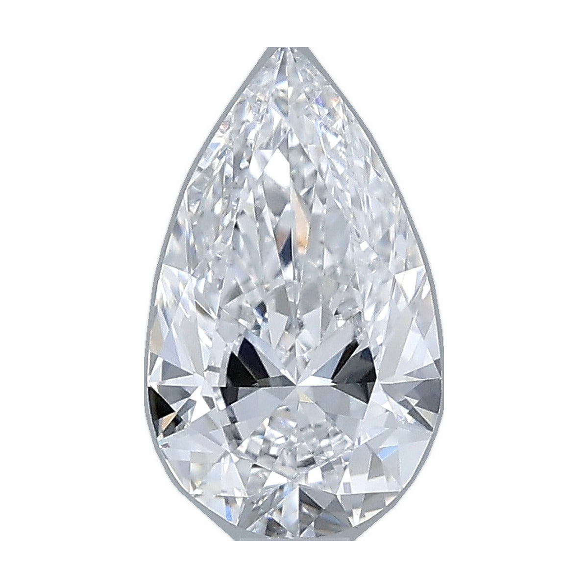 1.01 ct pear lab-grown diamond, D color, VVS2 clarity, IGI certified, still from its 360° video
