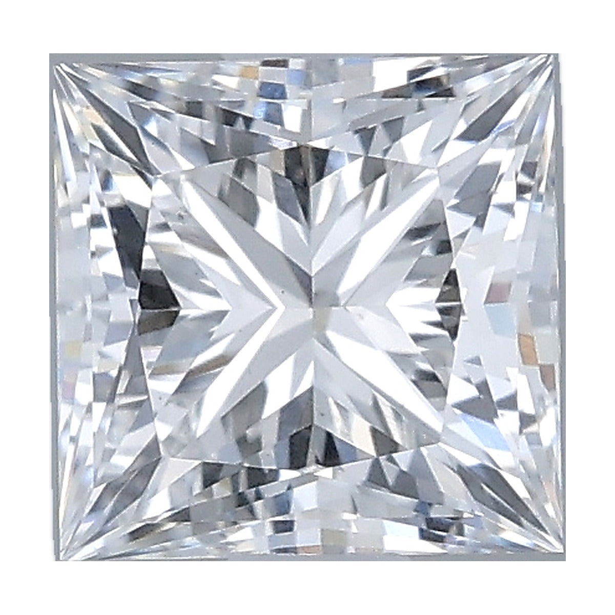1.01 ct princess lab-grown diamond, D color, VS1 clarity, IGI certified, still from its 360° video