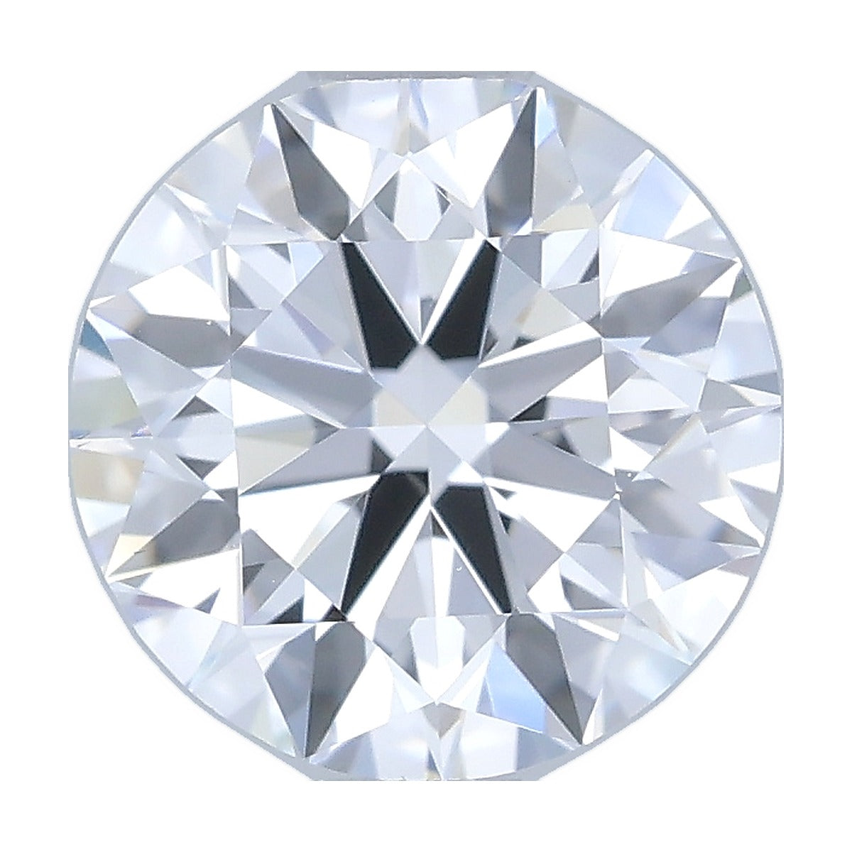 1.01 ct round lab-grown diamond, D color, VS1 clarity, IGI certified, still from its 360° video