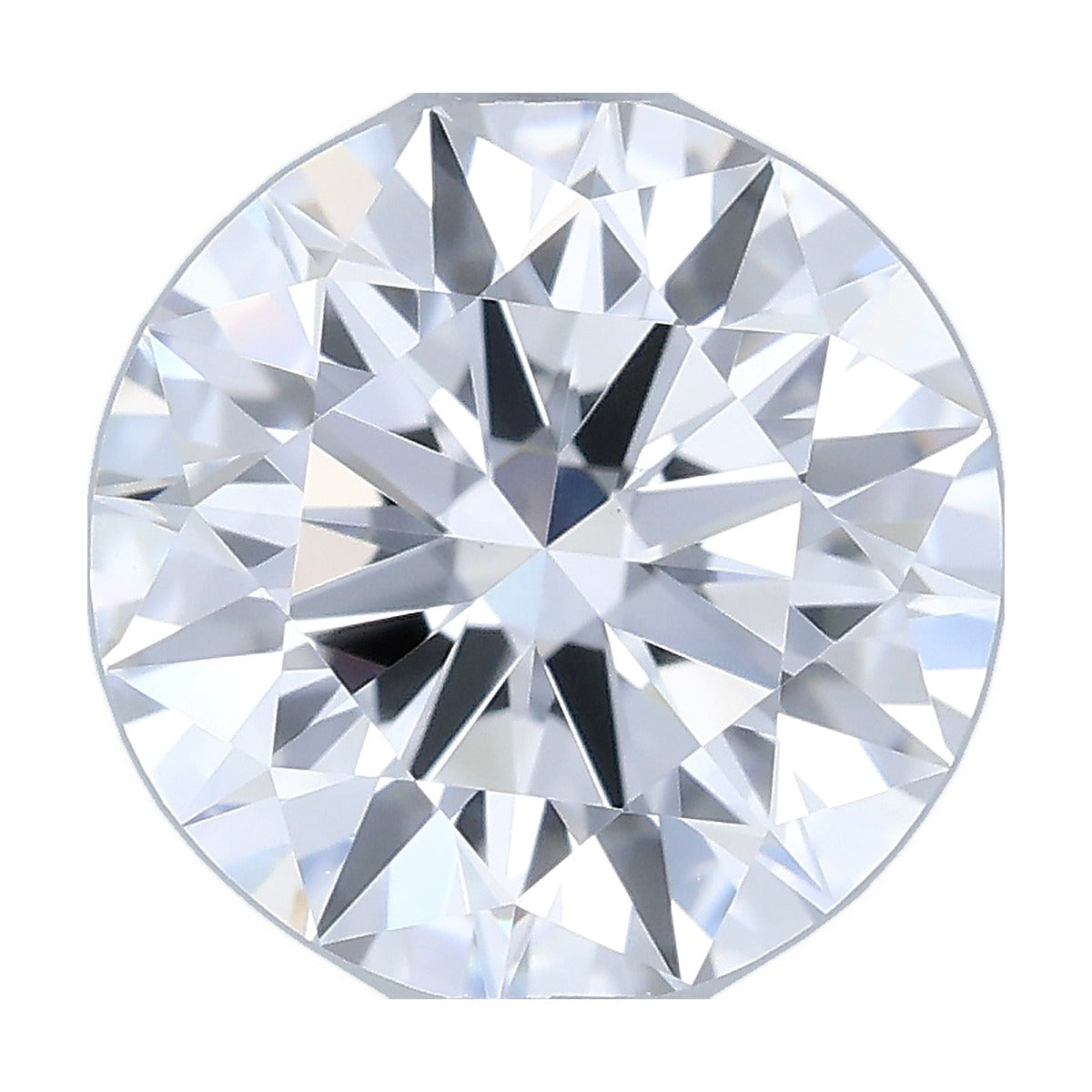1.01 ct round lab-grown diamond, D color, VS1 clarity, IGI certified, still from its 360° video