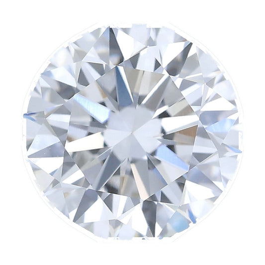 1.01 ct round lab-grown diamond, D color, VVS1 clarity, IGI certified, still from its 360° video