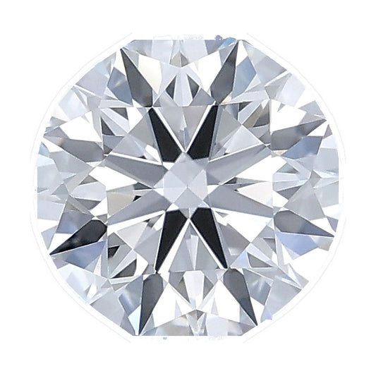 1.01 ct round lab-grown diamond, D color, VVS1 clarity, IGI certified, still from its 360° video