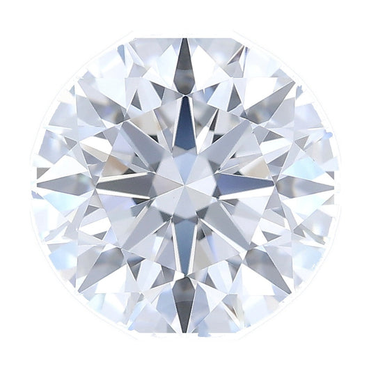 1.01 ct round lab-grown diamond, D color, VVS2 clarity, IGI certified, still from its 360° video