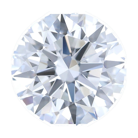 1.01 ct round lab-grown diamond, D color, VVS2 clarity, IGI certified, still from its 360° video