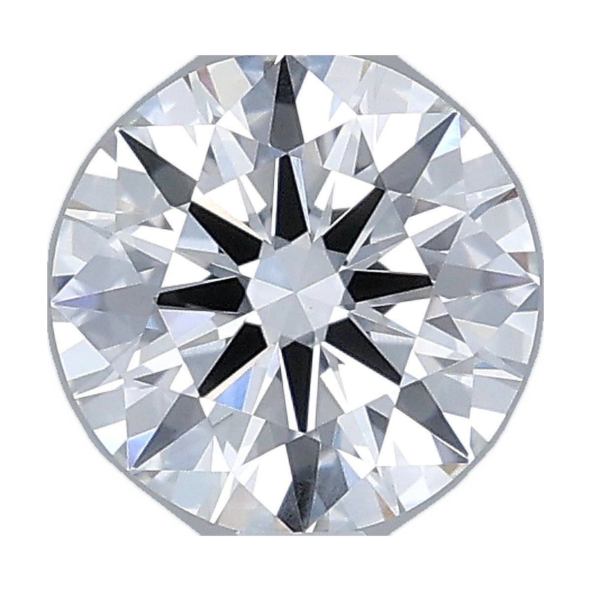1.01 ct round lab-grown diamond, D color, VVS2 clarity, IGI certified, still from its 360° video