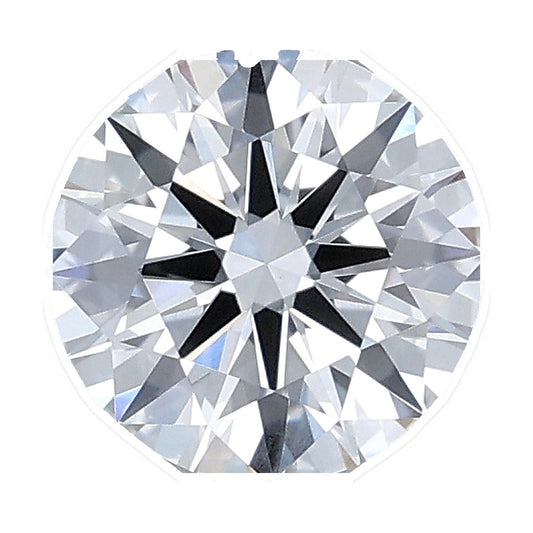 1.01 ct round lab-grown diamond, D color, VVS2 clarity, IGI certified, still from its 360° video
