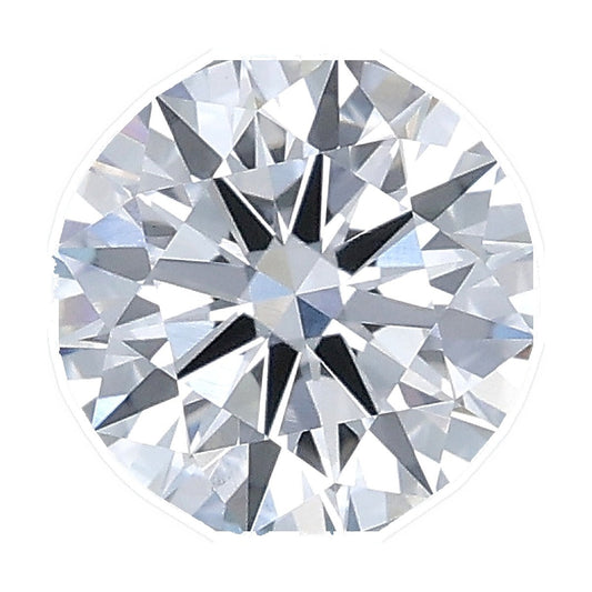1.01 ct round lab-grown diamond, D color, VVS2 clarity, IGI certified, still from its 360° video