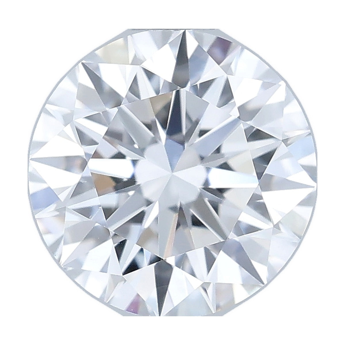 1.01 ct round lab-grown diamond, E color, VS1 clarity, IGI certified, still from its 360° video