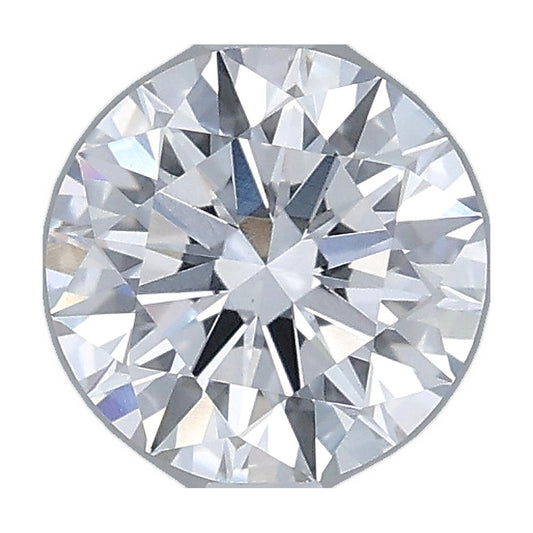 1.01 ct round lab-grown diamond, E color, VS1 clarity, IGI certified, still from its 360° video