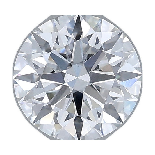 1.01 ct round lab-grown diamond, E color, VS1 clarity, IGI certified, still from its 360° video
