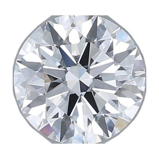 1.01 ct round lab-grown diamond, E color, VS1 clarity, IGI certified, still from its 360° video