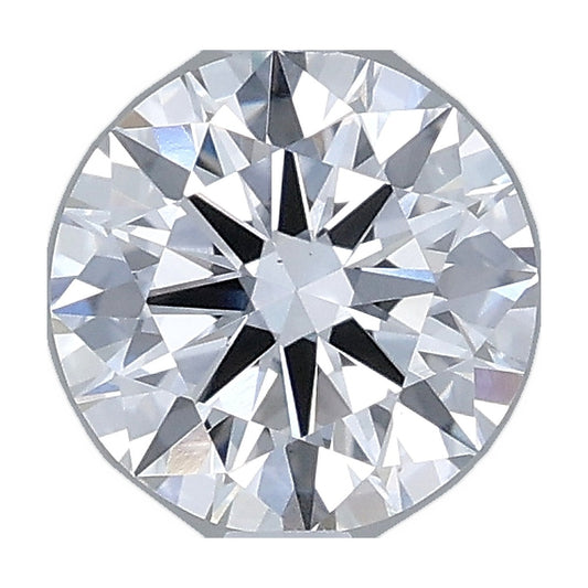 1.01 ct round lab-grown diamond, E color, VS1 clarity, IGI certified, still from its 360° video