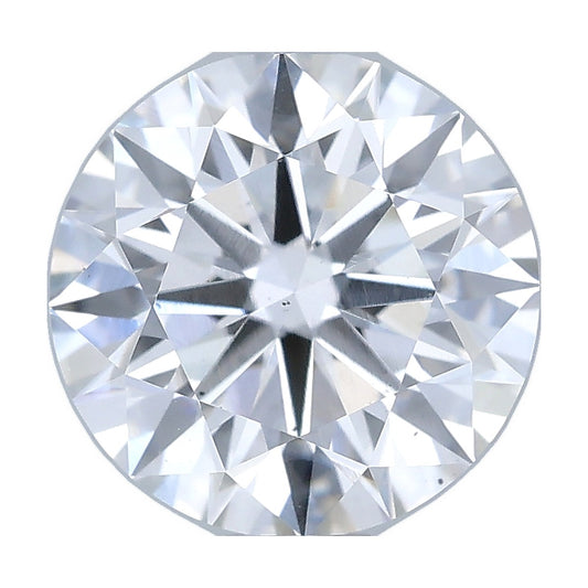 1.01 ct round lab-grown diamond, E color, VS2 clarity, IGI certified, still from its 360° video
