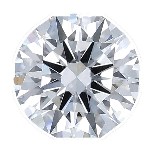 1.01 ct round lab-grown diamond, E color, VVS2 clarity, IGI certified, still from its 360° video