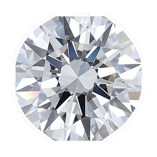 1.01 ct round lab-grown diamond, E color, VVS2 clarity, IGI certified, still from its 360° video