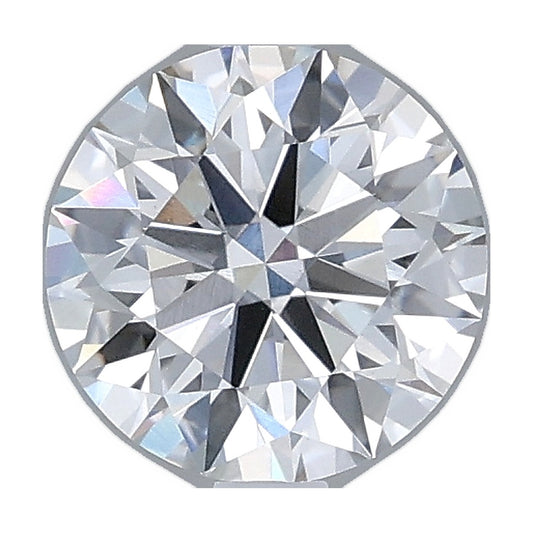 1.01 ct round lab-grown diamond, F color, VS1 clarity, IGI certified, still from its 360° video