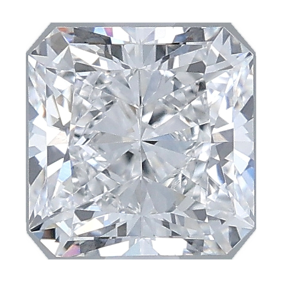 1.01 ct square radiant lab-grown diamond, D color, VVS2 clarity, IGI certified, still from its 360° video