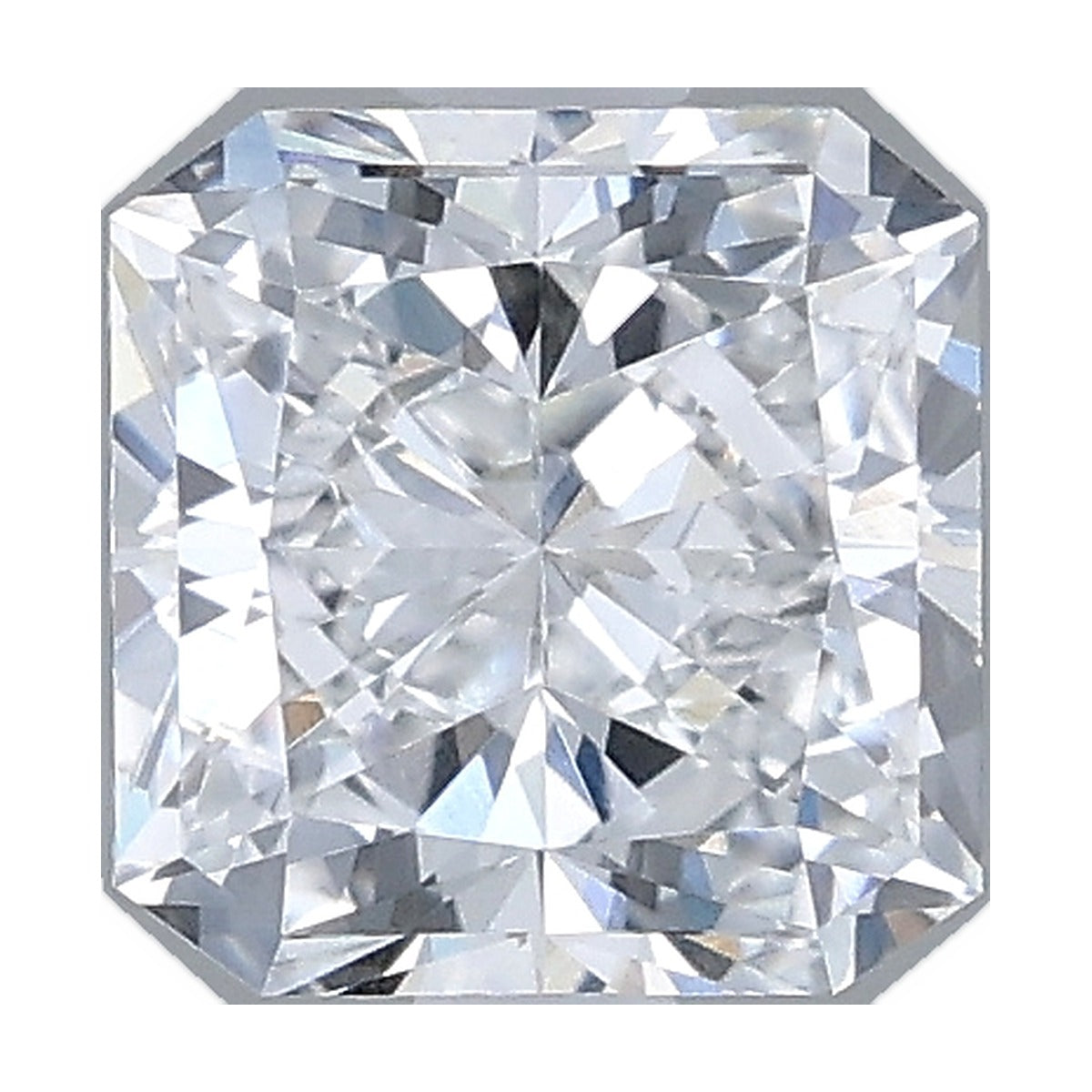 1.01 ct square radiant lab-grown diamond, D color, VVS2 clarity, IGI certified, still from its 360° video