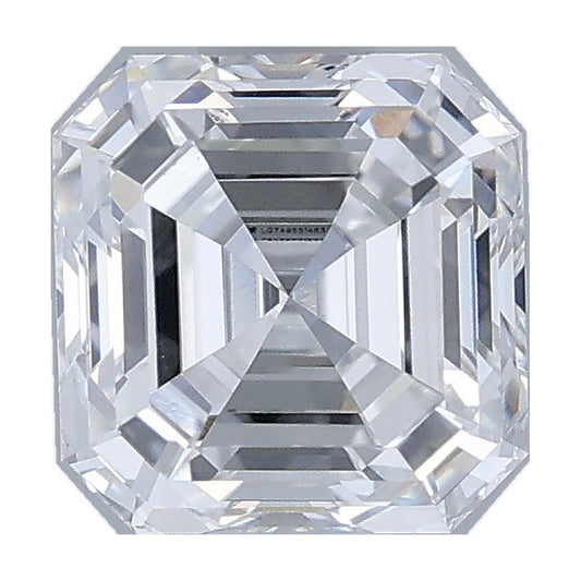 1.02 ct asscher lab-grown diamond, E color, VVS2 clarity, IGI certified, still from its 360° video
