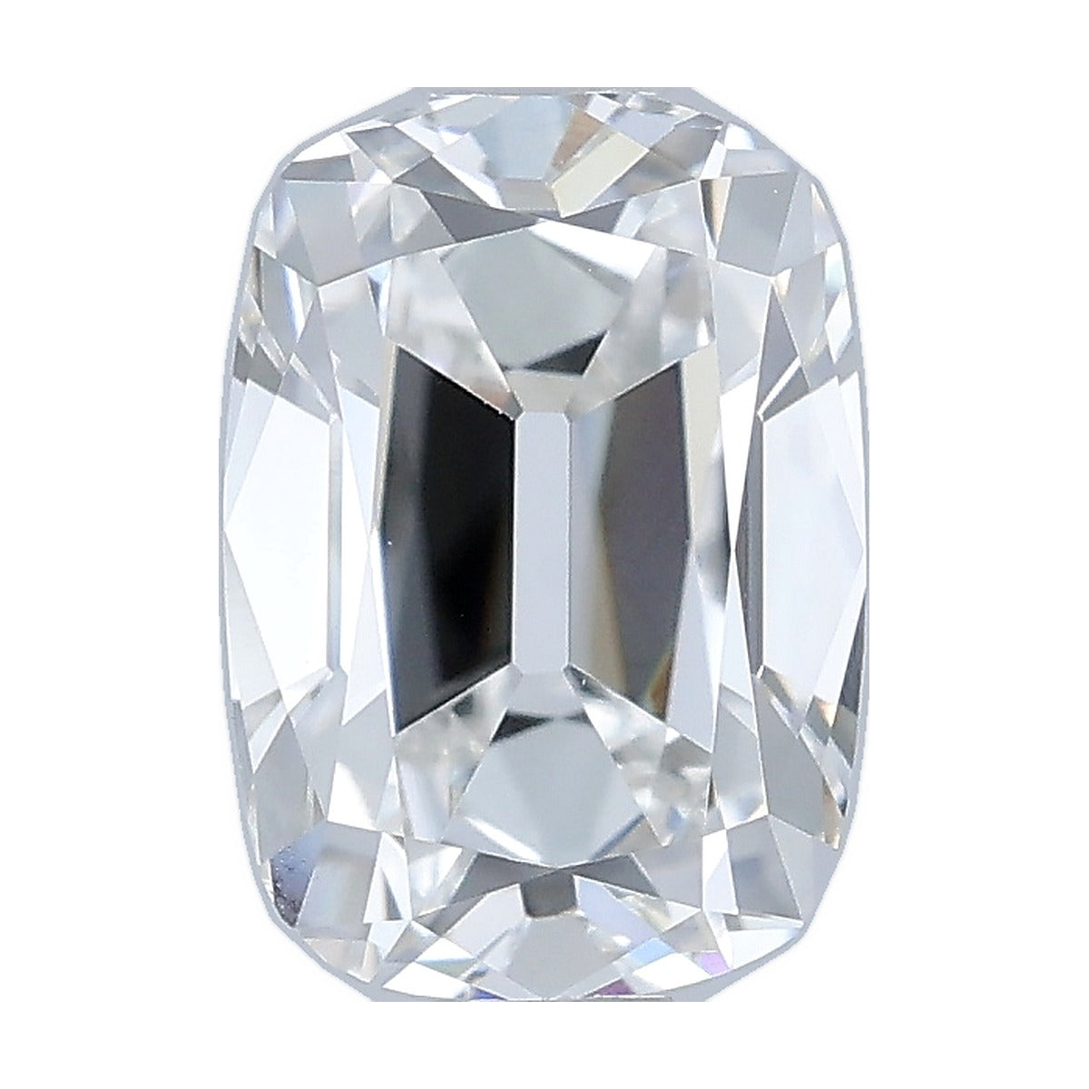 1.02 ct elongated old mine cushion lab-grown diamond, E color, VVS2 clarity, IGI certified, still from its 360° video