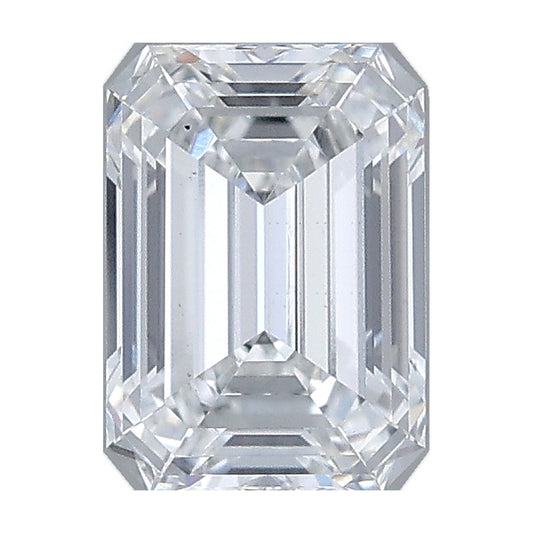 1.02 ct emerald lab-grown diamond, D color, VS1 clarity, IGI certified, still from its 360° video