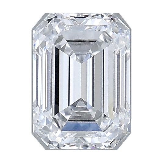 1.02 ct emerald lab-grown diamond, D color, VVS2 clarity, IGI certified, still from its 360° video