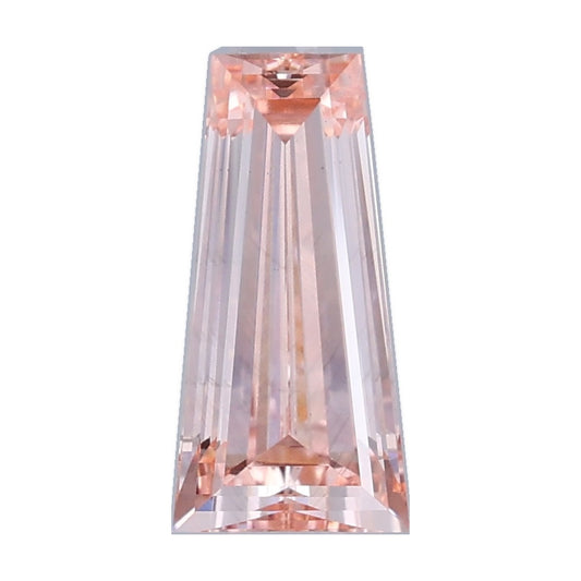 1.02 ct tapered baguette lab-grown diamond, fancy intense pink, VS2 clarity, IGI certified, still from its 360° video