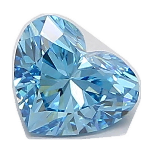 1.02 ct heart lab-grown diamond, fancy vivid blue, VS2 clarity, IGI certified, still from its 360° video