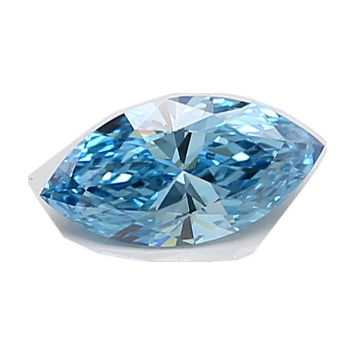 1.02 ct marquise lab-grown diamond, fancy vivid blue, VS1 clarity, IGI certified, still from its 360° video