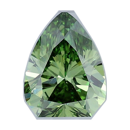 1.02 ct shield lab-grown diamond, fancy vivid green, VS1 clarity, IGI certified, still from its 360° video