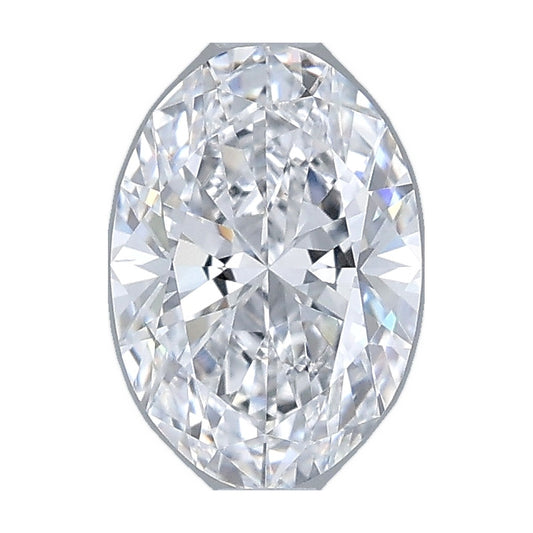 1.02 ct oval lab-grown diamond, D color, VS2 clarity, IGI certified, still from its 360° video