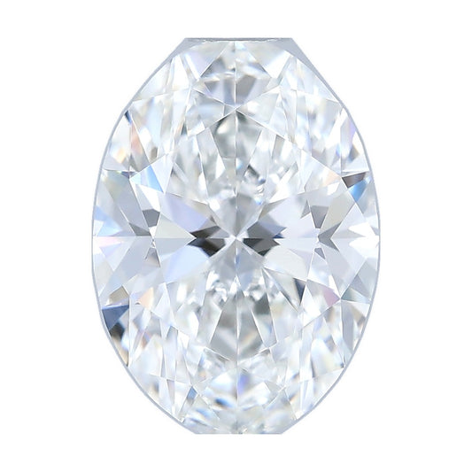 1.02 ct oval lab-grown diamond, E color, VVS2 clarity, IGI certified, still from its 360° video
