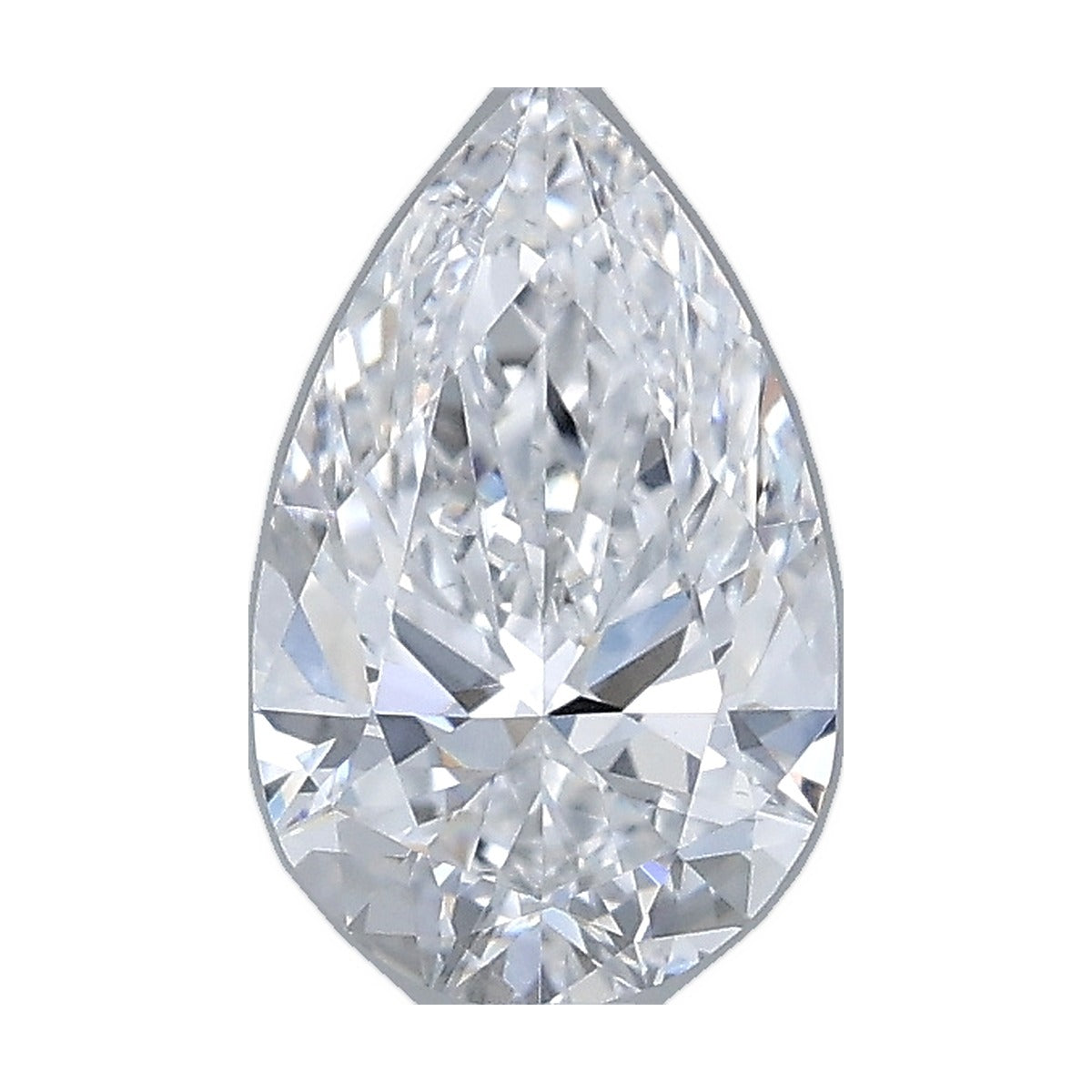 1.02 ct pear lab-grown diamond, D color, VS1 clarity, IGI certified, still from its 360° video