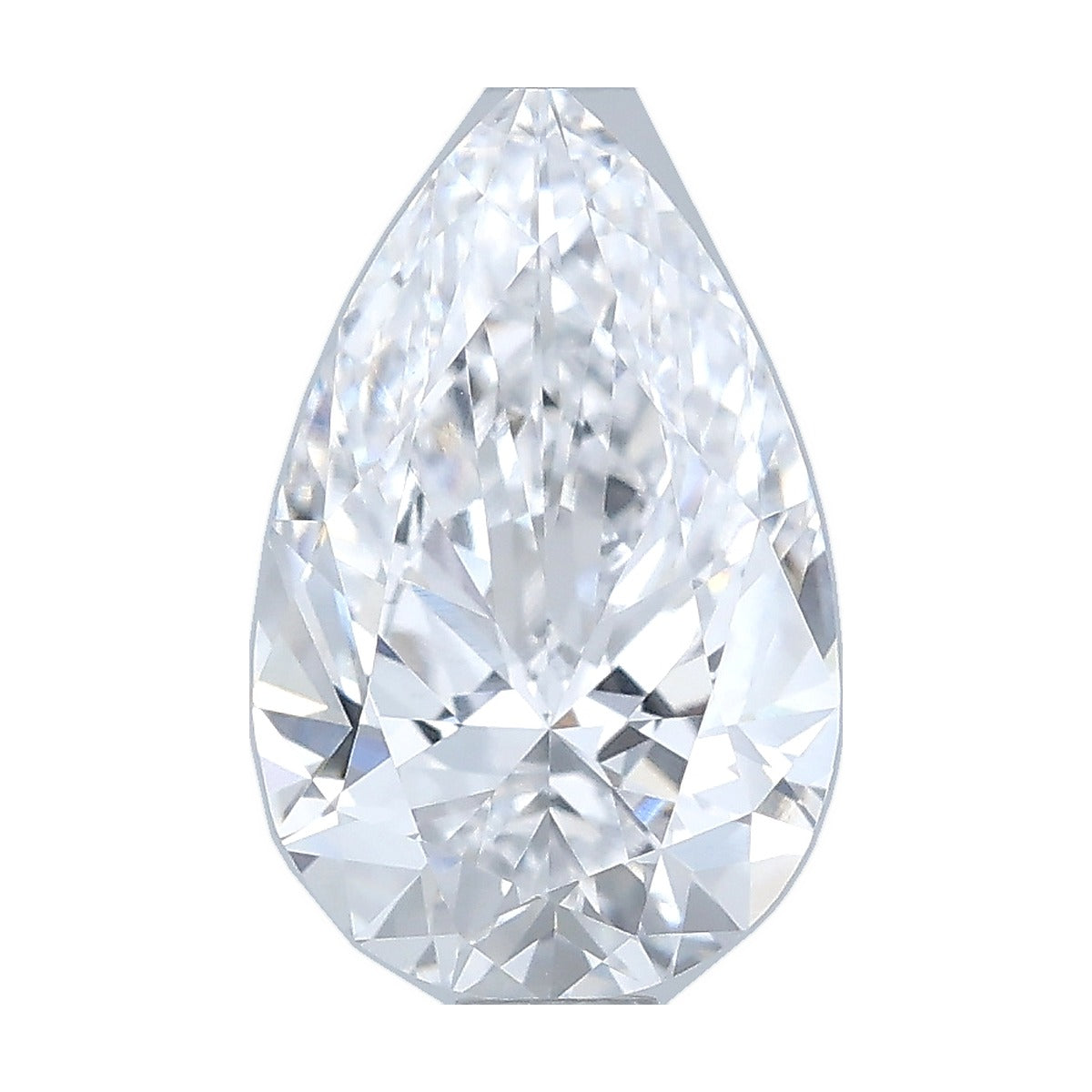 1.02 ct pear lab-grown diamond, D color, VVS2 clarity, IGI certified, still from its 360° video