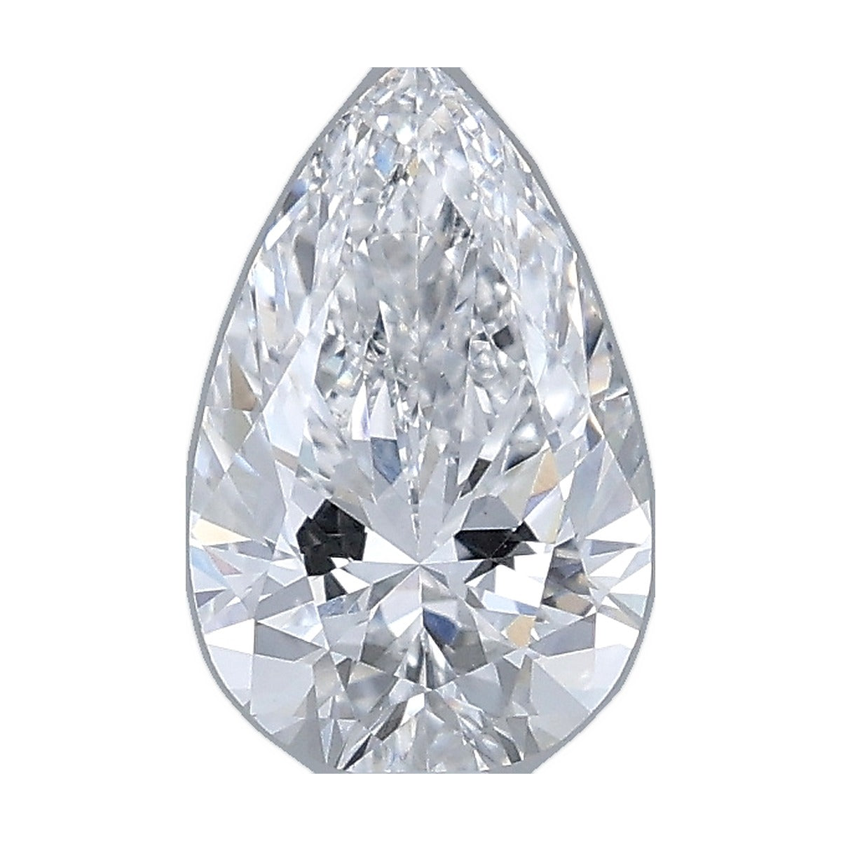 1.02 ct pear lab-grown diamond, D color, VVS2 clarity, IGI certified, still from its 360° video