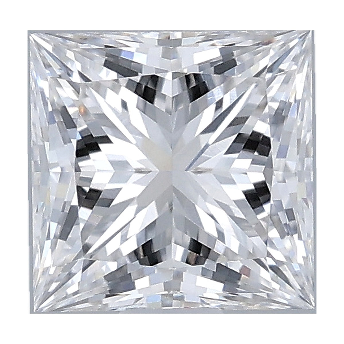1.02 ct princess lab-grown diamond, F color, VVS1 clarity, IGI certified, still from its 360° video