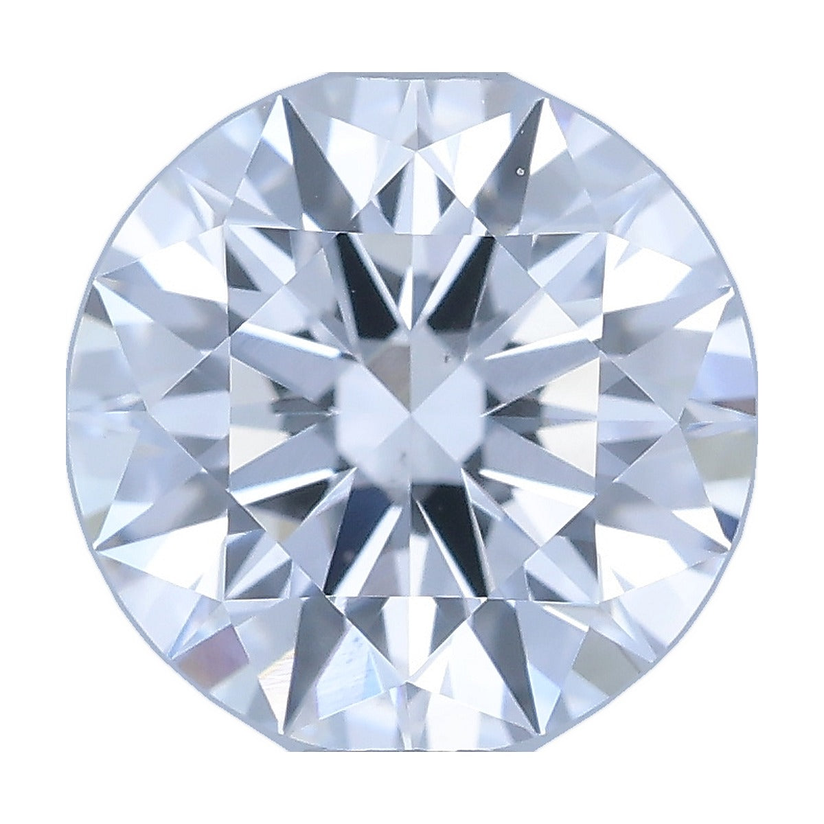 1.02 ct round lab-grown diamond, D color, VS1 clarity, IGI certified, still from its 360° video
